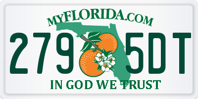 FL license plate 2795DT