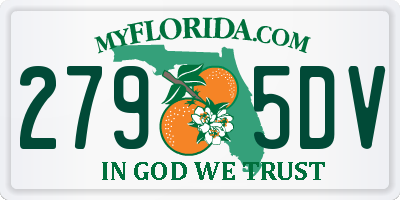FL license plate 2795DV