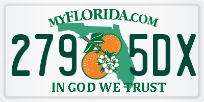 FL license plate 2795DX