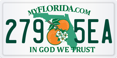 FL license plate 2795EA
