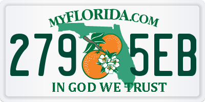 FL license plate 2795EB