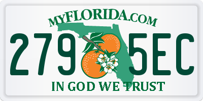 FL license plate 2795EC