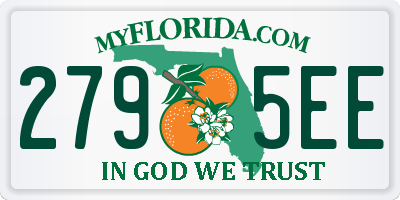 FL license plate 2795EE