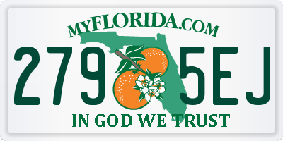 FL license plate 2795EJ