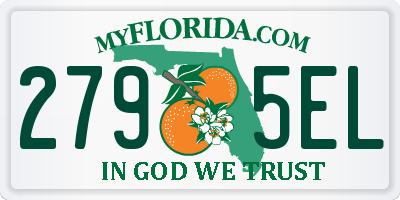 FL license plate 2795EL