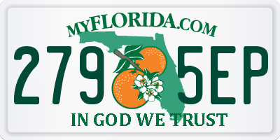 FL license plate 2795EP