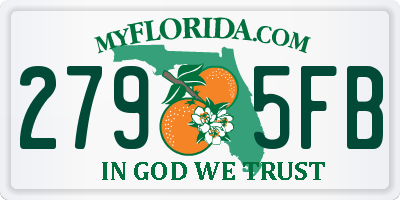FL license plate 2795FB