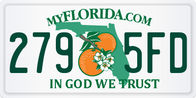 FL license plate 2795FD