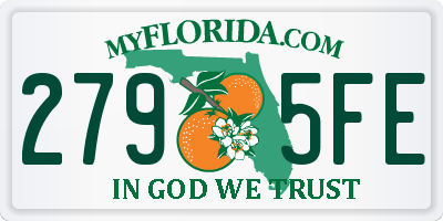 FL license plate 2795FE