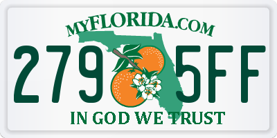 FL license plate 2795FF