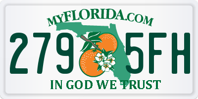 FL license plate 2795FH