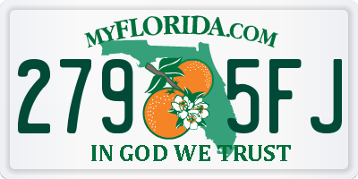 FL license plate 2795FJ