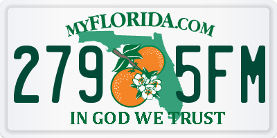 FL license plate 2795FM