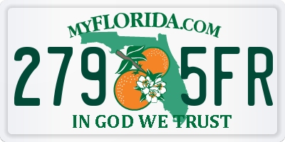 FL license plate 2795FR