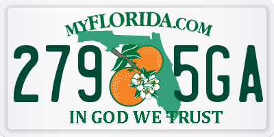 FL license plate 2795GA