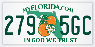 FL license plate 2795GC