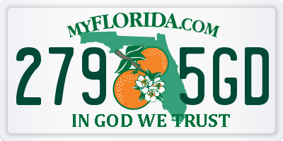 FL license plate 2795GD