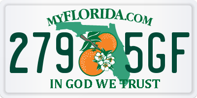 FL license plate 2795GF