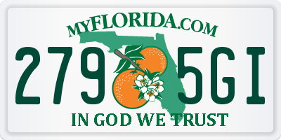 FL license plate 2795GI