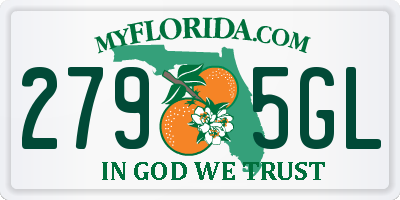 FL license plate 2795GL