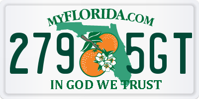 FL license plate 2795GT