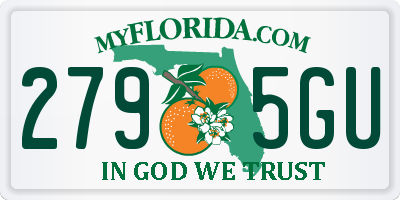 FL license plate 2795GU