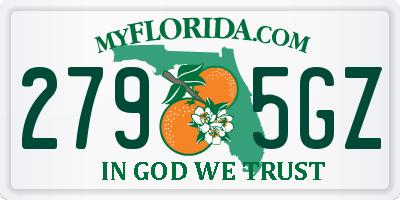 FL license plate 2795GZ