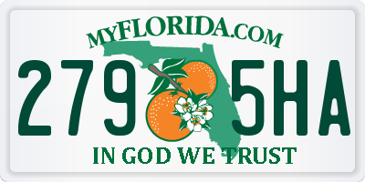 FL license plate 2795HA