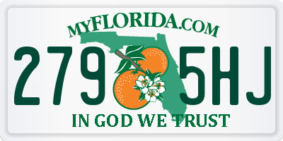 FL license plate 2795HJ