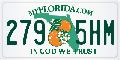 FL license plate 2795HM