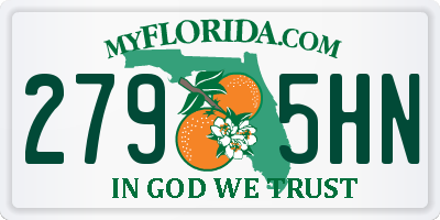 FL license plate 2795HN