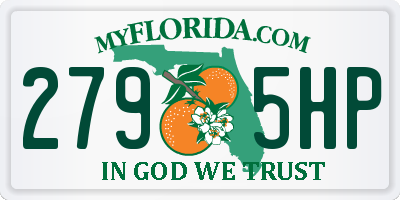 FL license plate 2795HP
