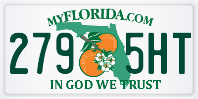 FL license plate 2795HT