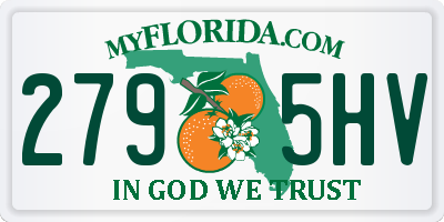 FL license plate 2795HV