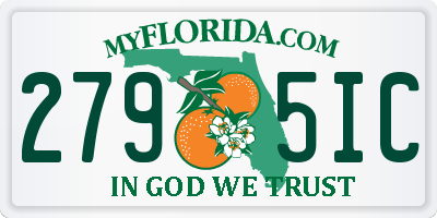 FL license plate 2795IC