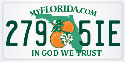 FL license plate 2795IE