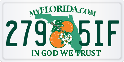 FL license plate 2795IF