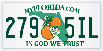 FL license plate 2795IL