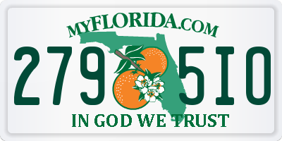 FL license plate 2795IO