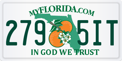 FL license plate 2795IT