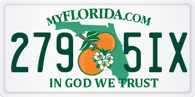 FL license plate 2795IX
