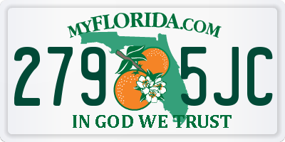 FL license plate 2795JC