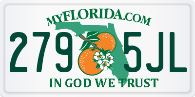 FL license plate 2795JL