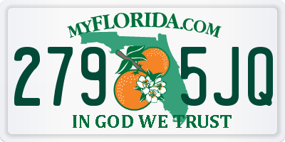 FL license plate 2795JQ