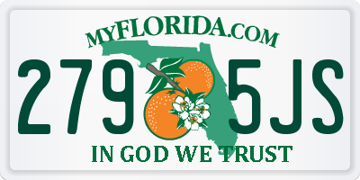 FL license plate 2795JS