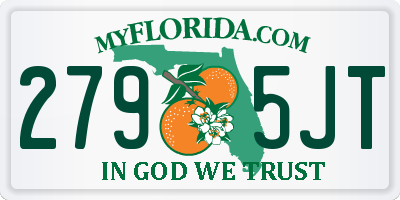 FL license plate 2795JT