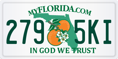 FL license plate 2795KI
