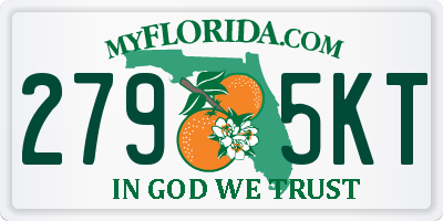 FL license plate 2795KT