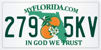 FL license plate 2795KV