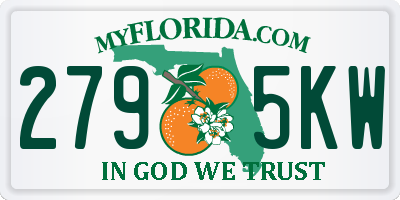 FL license plate 2795KW